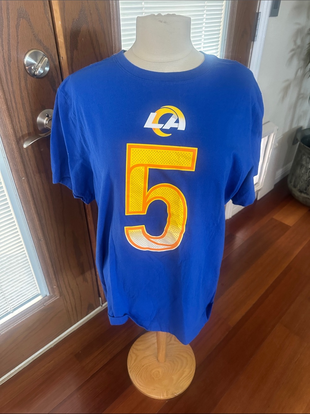Nike Royal Blue Tee with Yellow Number 5 and LA Logo